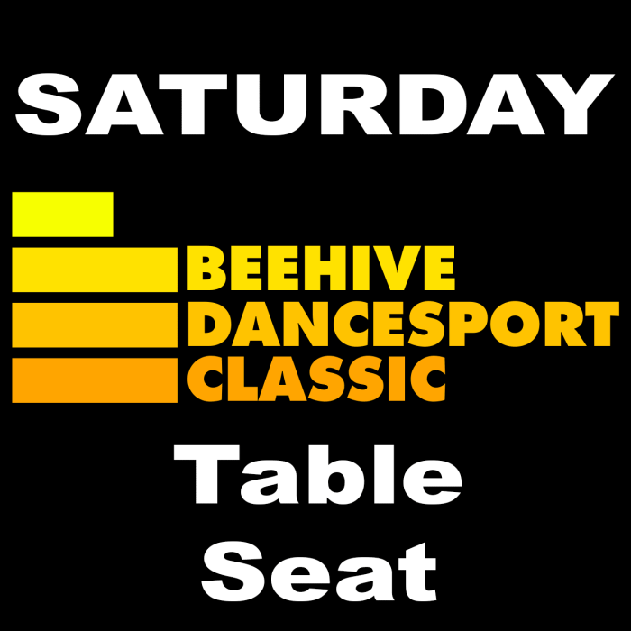 2025 Beehive Dancesport Classic Saturday Table Seat